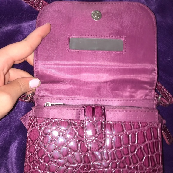 Women’s purple crossbody bag - Picture 3 of 6